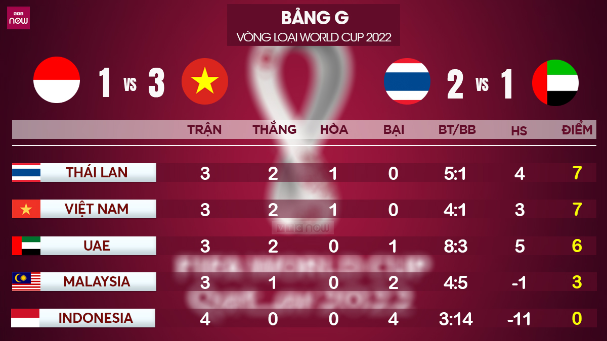 Lich bong da WC 2022 VN. Lich thi dau vong loai World Cup 2022. Việt